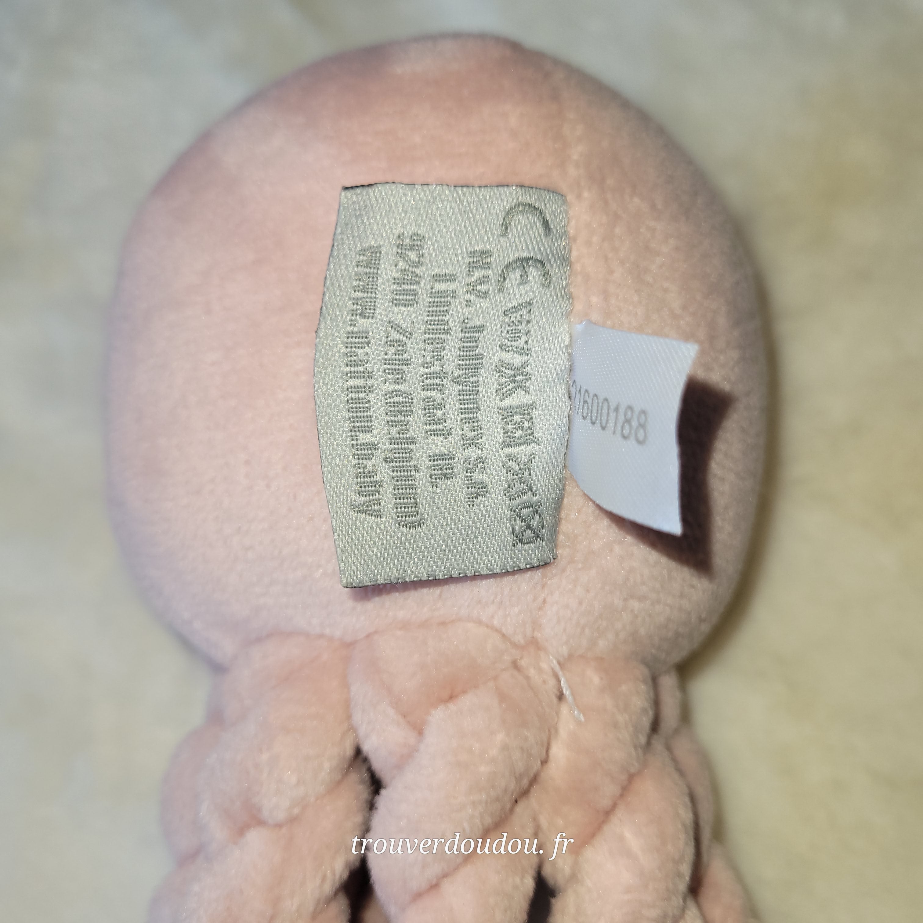 Doudou Pieuvre Lapidou Rose Clair - Nattou - Occasion