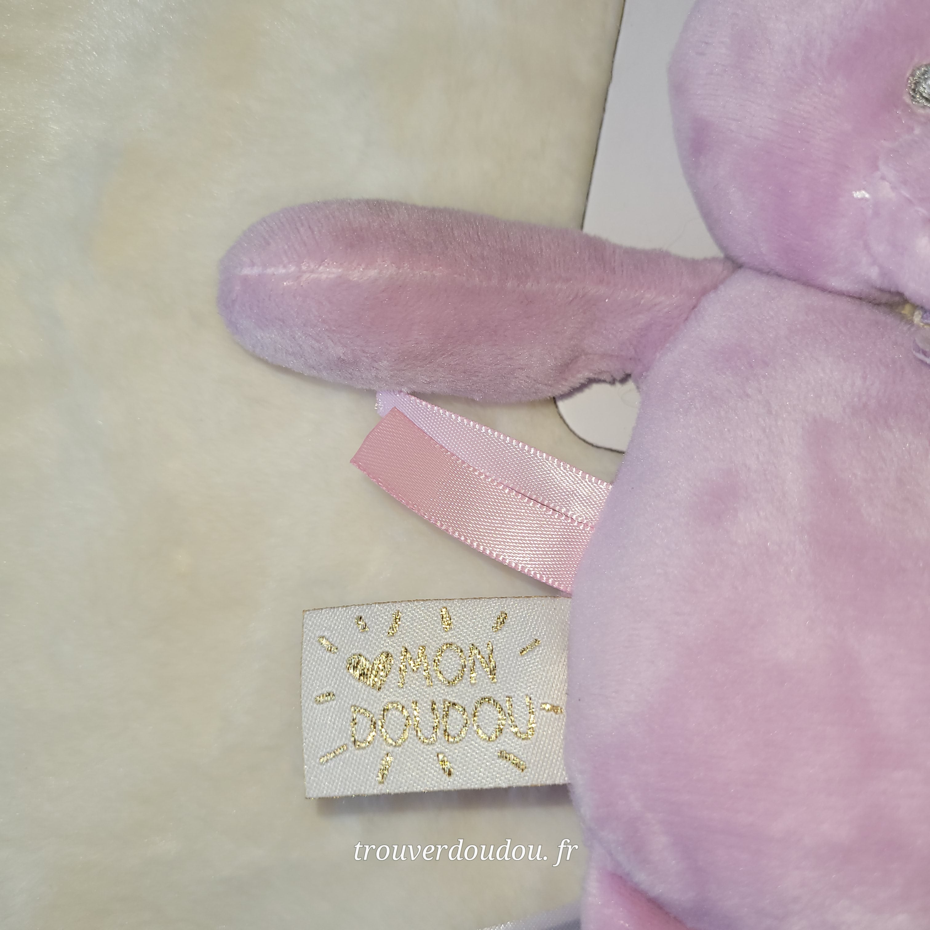 Doudou Pantin Lapin Lapi Lili Cassis - Baby Nat' - Neuf BN6041