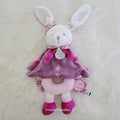 Hochet Lapin "Cerise" Rose et Violet Floral - Doudou et Compagnie - 19 cm - État Comme Neuf