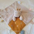 Doudou Plat Girafe "Tiga" Ocre et Beige - Noukie's - Occasion Très Bon État