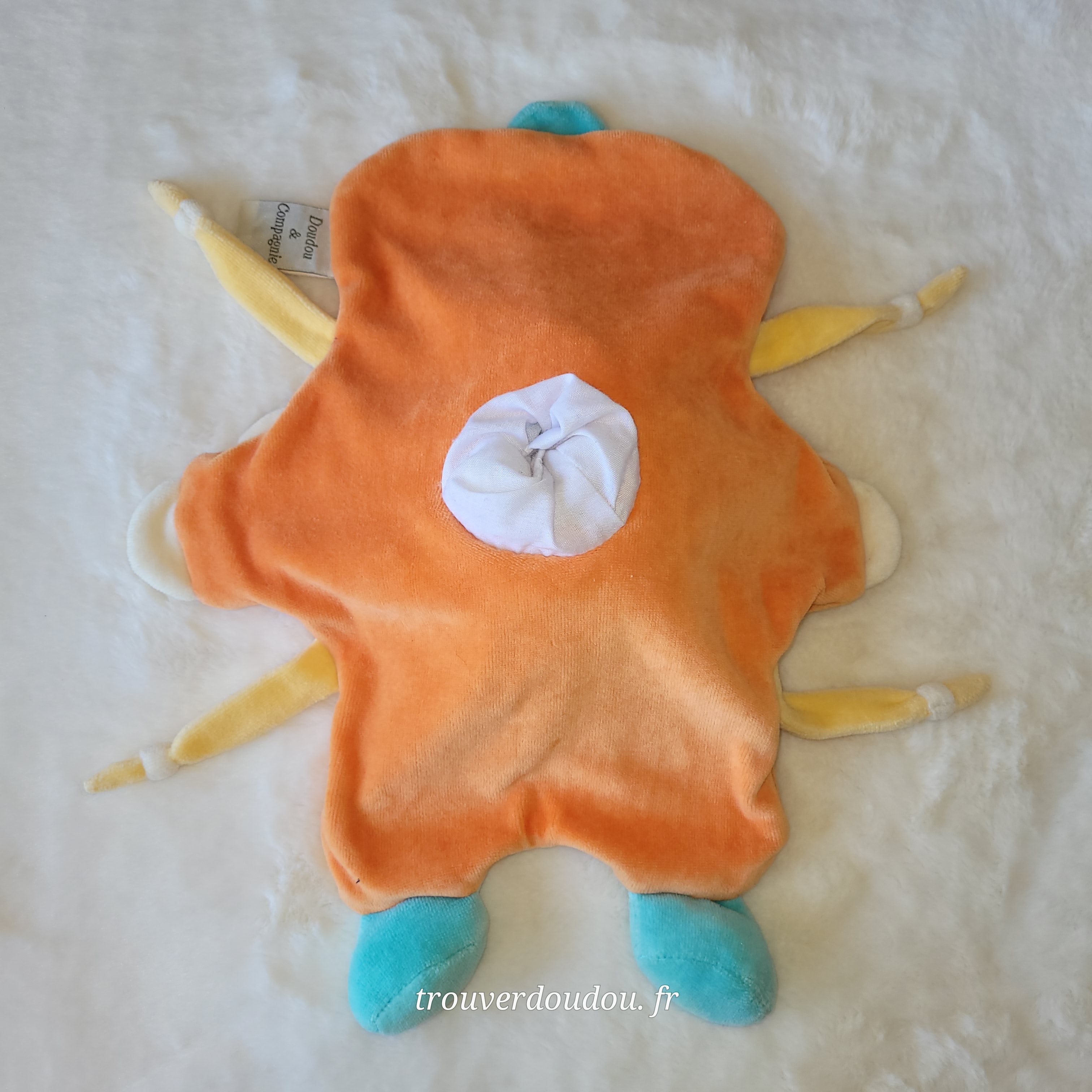 Doudou Mouchoir Chien orange - Doudou et Compagnie - Occasion