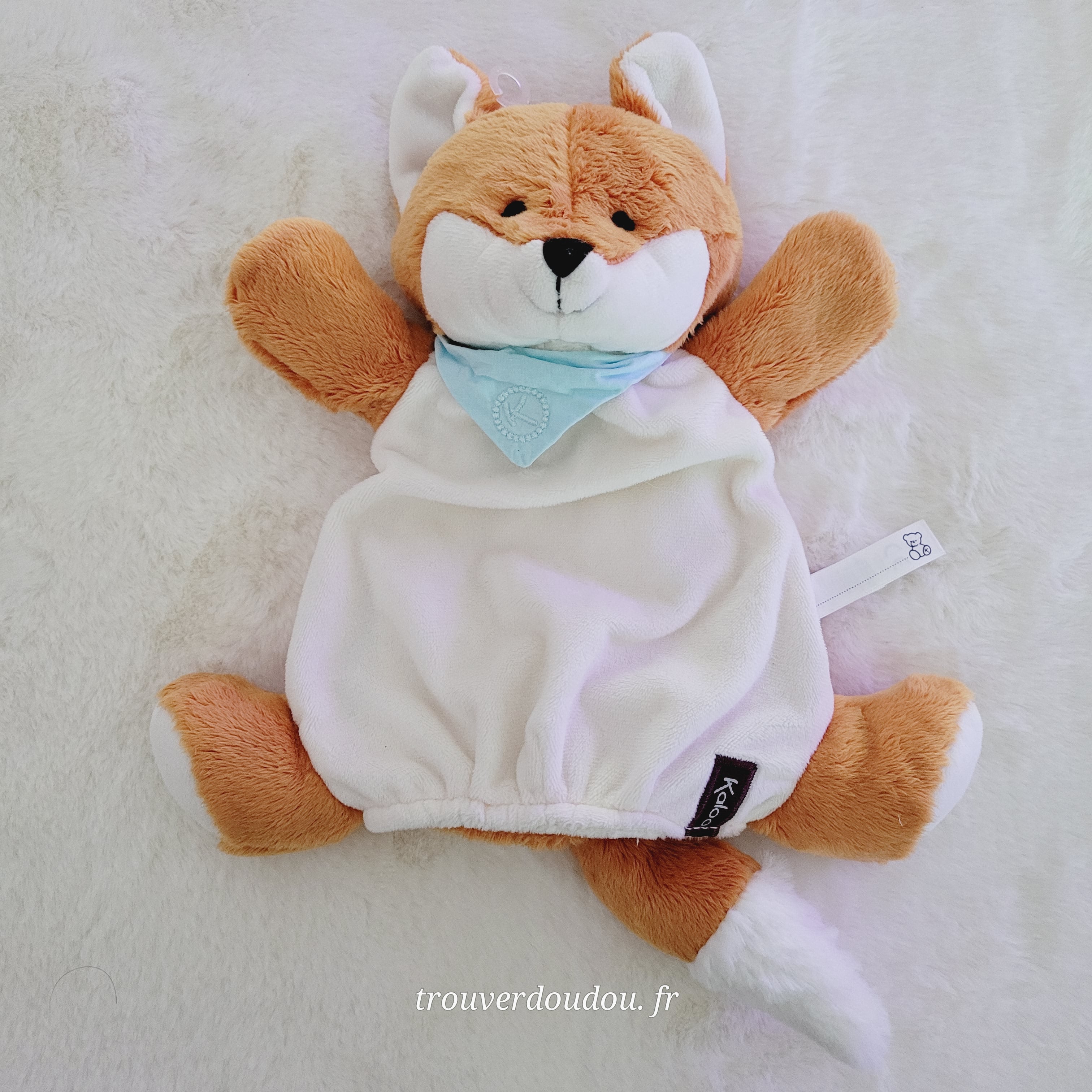 Doudou Marionnette Renard "Paprika" - Kaloo - Collection Les Amis - NEUF avec attache