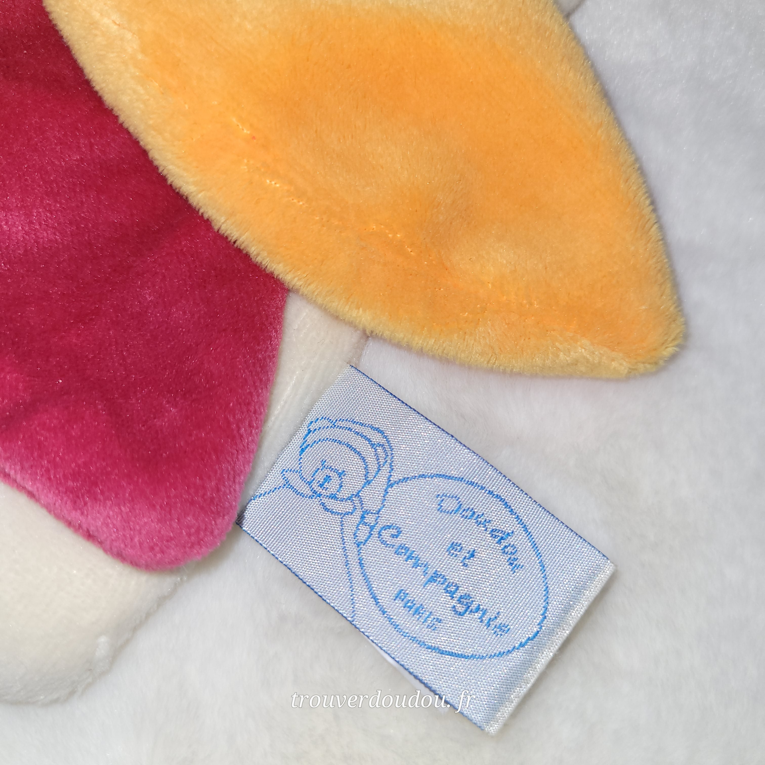Doudou Fleur Pétales Collector Ours Orange et rouge - Doudou et Compagnie - Très Bon État
