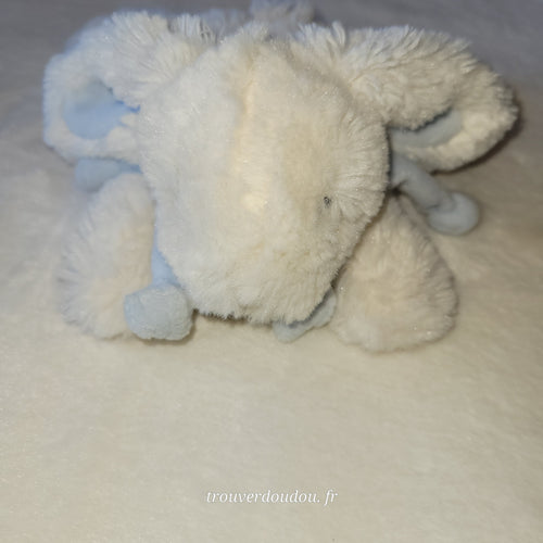 Peluche Lapin "Bonbon" Bleu - 16 cm - Doudou et Compagnie - occasion DC1238