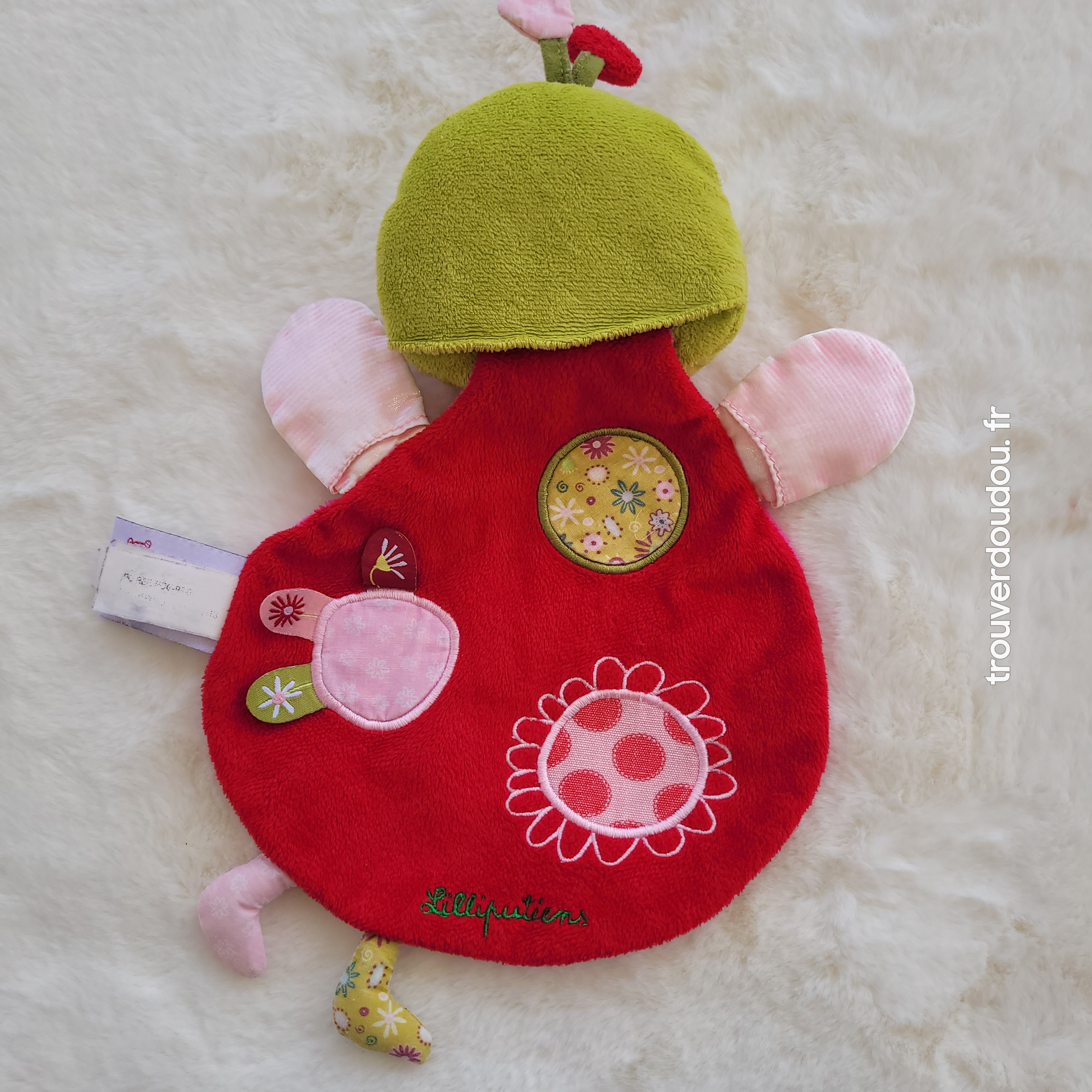 Doudou Marionnette Liz Lilliputiens Rose - Occasion Très Bon État