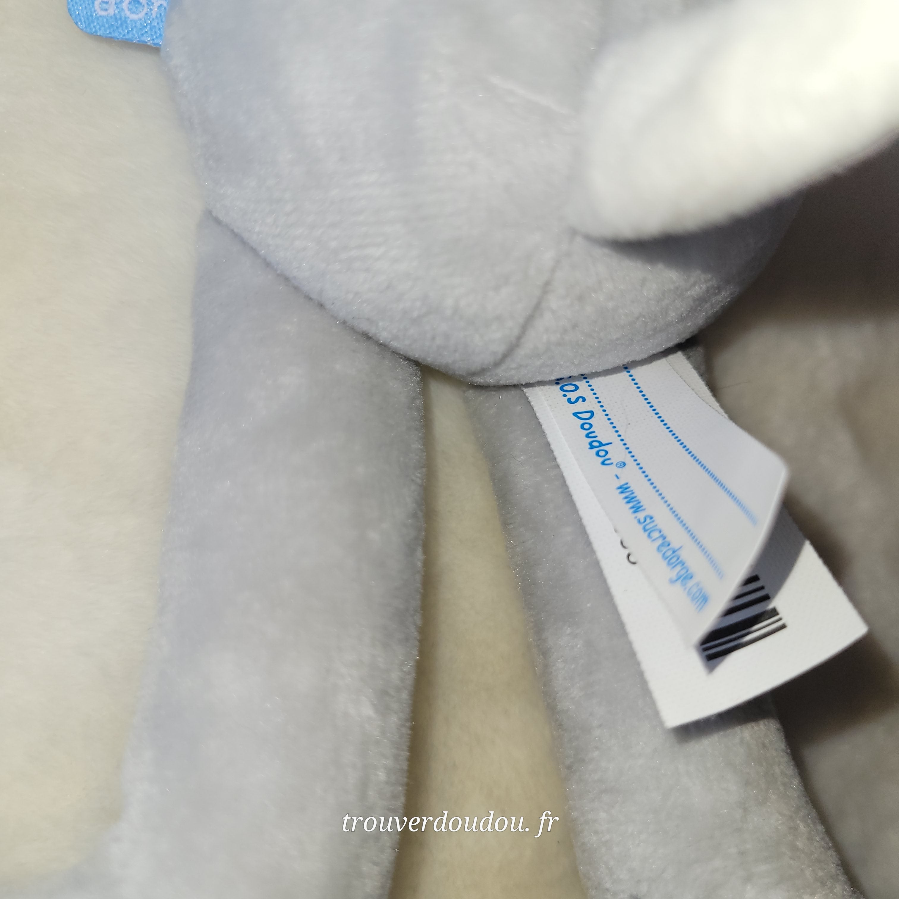 Doudou Souris Grise à Couronne - Sucre d'Orge - Étoiles Argentées - Occasion