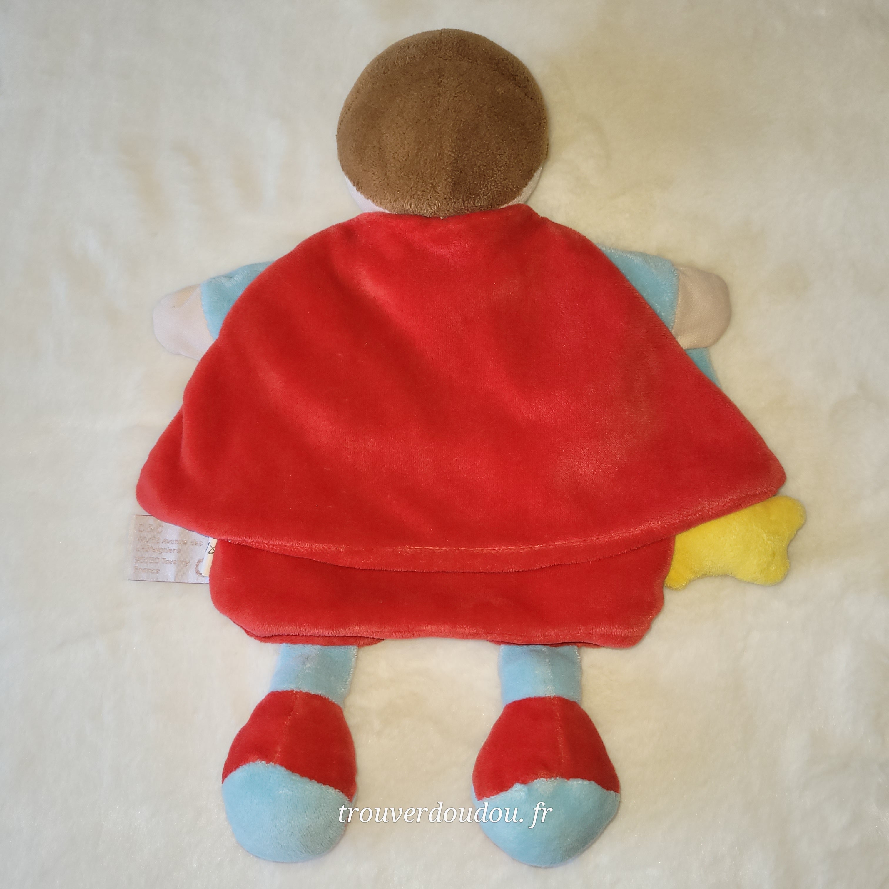 Doudou Marionnette Garçon Super Héros Rouge Bleu - Doudou et Compagnie - Occasion DC2354
