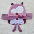 Doudou plat Chouette Mam’zelle Bou violet et rose parme - Sauthon Très bon état