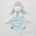 Doudou plat Lapin blanc et vert menthe Little Dutch - Neuf avec étiquette