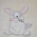 Doudou Lapin Happy Blush Blanc et Rose - Doudou et Compagnie - Occasion Très Bon État