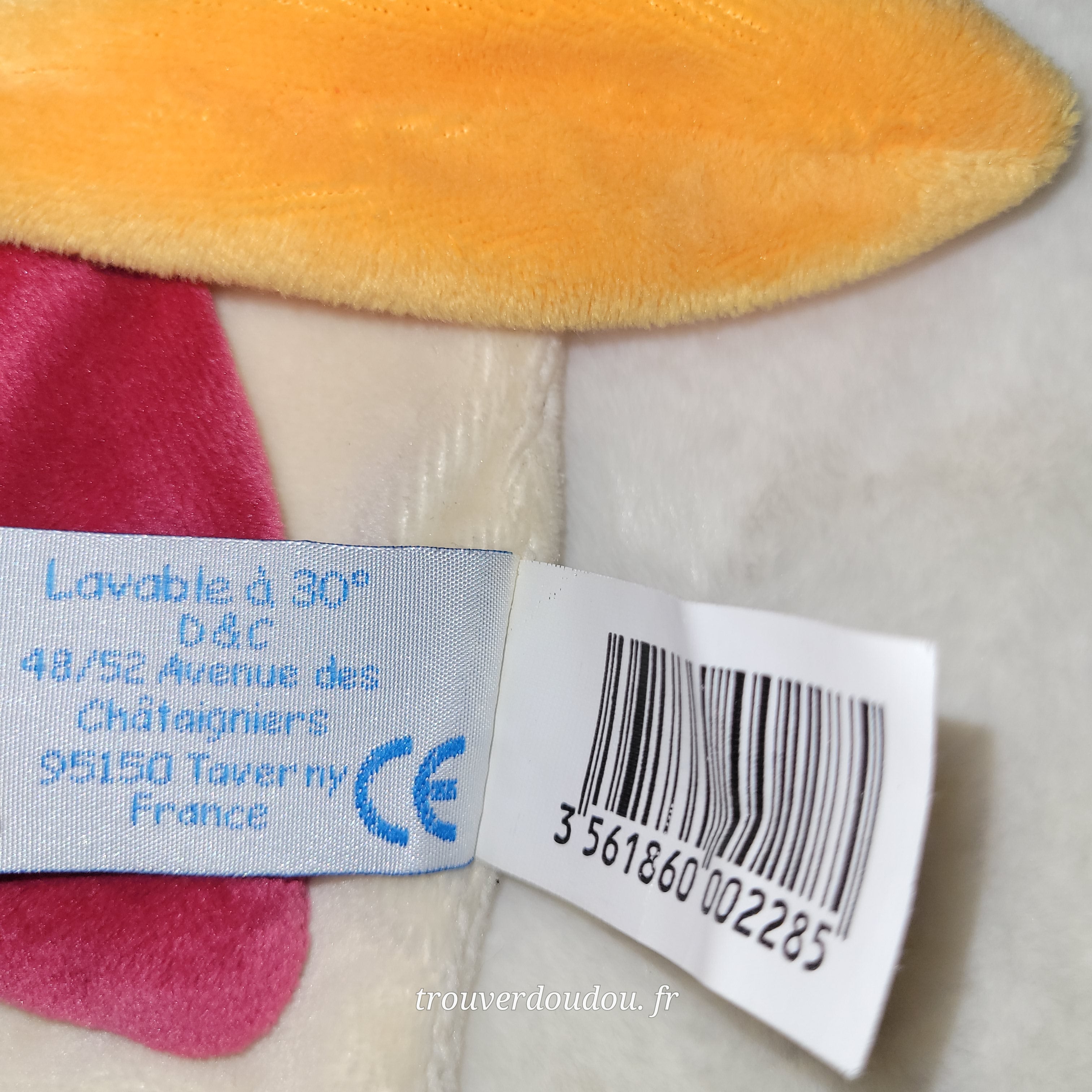 Doudou Fleur Pétales Collector Ours Orange et rouge - Doudou et Compagnie - Très Bon État