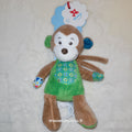 Peluche Boite à Musique Singe Vert et Marron - Nicotoy - Neuf avec étiquette -RARE