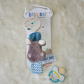 Attache-Sucette Hippo Bazile Bleu - Baby Nat' - État Neuf