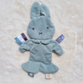 Doudou Plat Miffy Lapin Velours Côtelé Vert Eucalyptus - Occasion Très Bon État