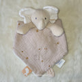 Doudou Plat Éléphant "Bali" Écru et Beige - Noukie's - Veloudoux et Mousseline - Très Bon État