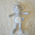 Doudou Souris Grise à Couronne - Sucre d'Orge - Étoiles Argentées - Occasion