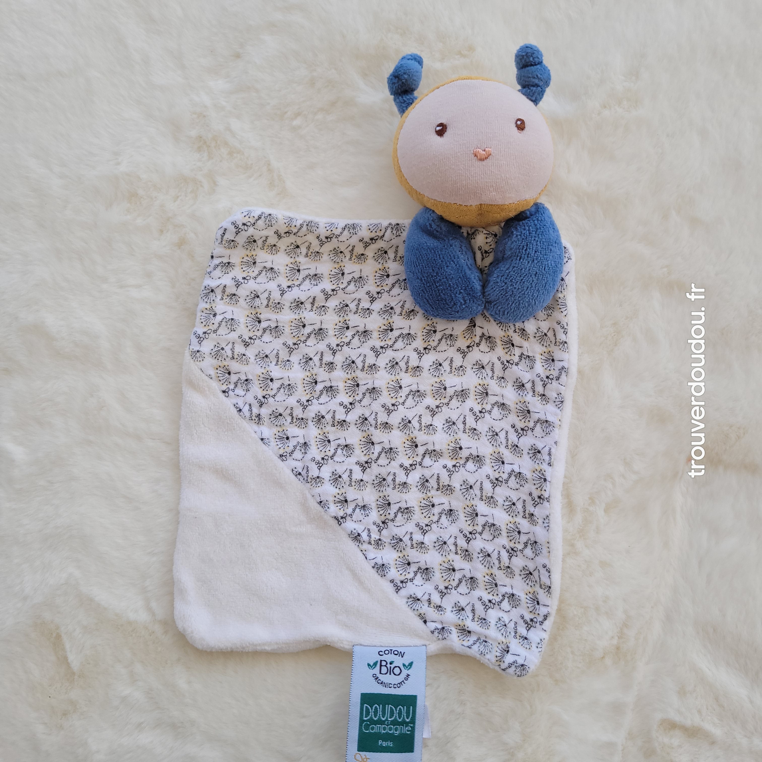 Doudou Plat Abeille Pollen Bio - Doudou et Compagnie - Occasion Très Bon État