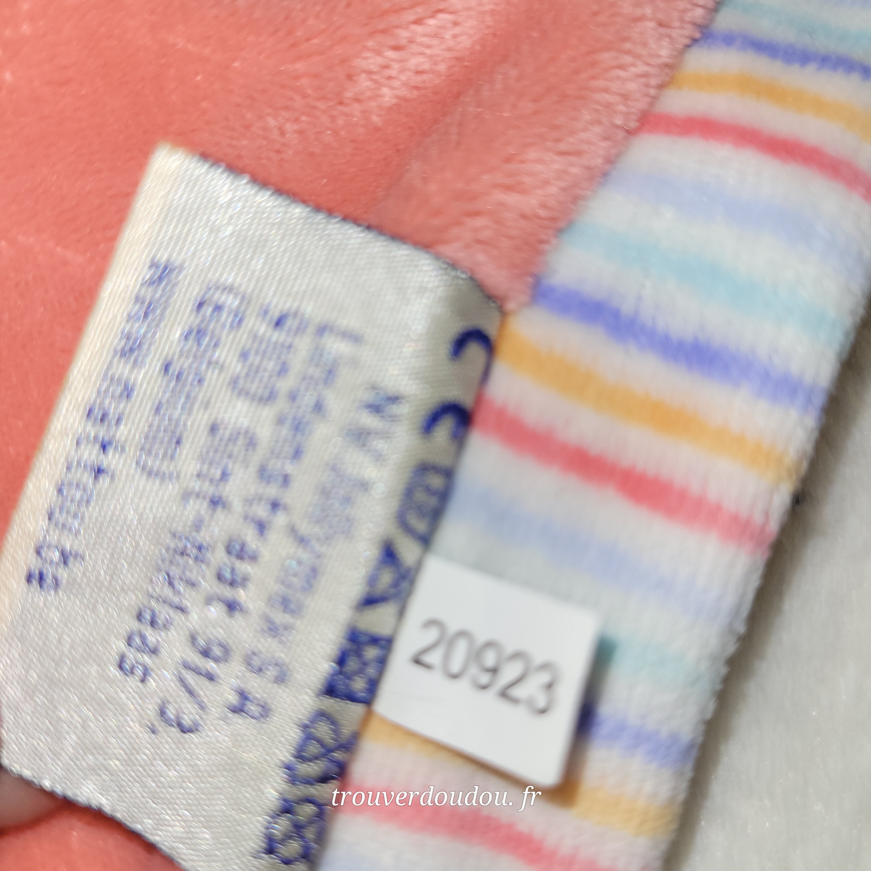 Doudou Plat Vache "Zoe" Rose et Framboise - Nattou - Collection Les Z'amis - Très Bon État