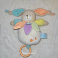 Doudou Boite à Musique Lapin Patchwork Pastel - Baby Nat' - Très Bon État